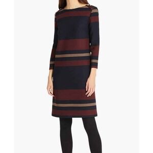 PHASE EIGHT Sophie Sapphire Stripe Professional Dress Sz 10 Business Career Work